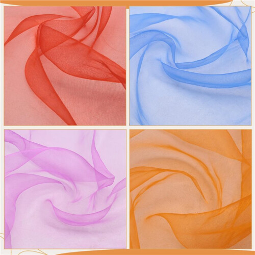 24 Pezzi Bambini Giocoleria Sciarpe Danza Musica Sciarpe Sciarpe Colorate Movimento Sciarpe Ritmo Sciarpe per Bambini Movimento 1