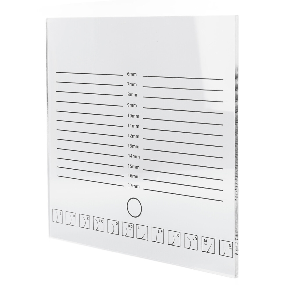 20x20cm Clear Plastic Lash Tray with 12 Bends, Double Row Eyelash Extension Display