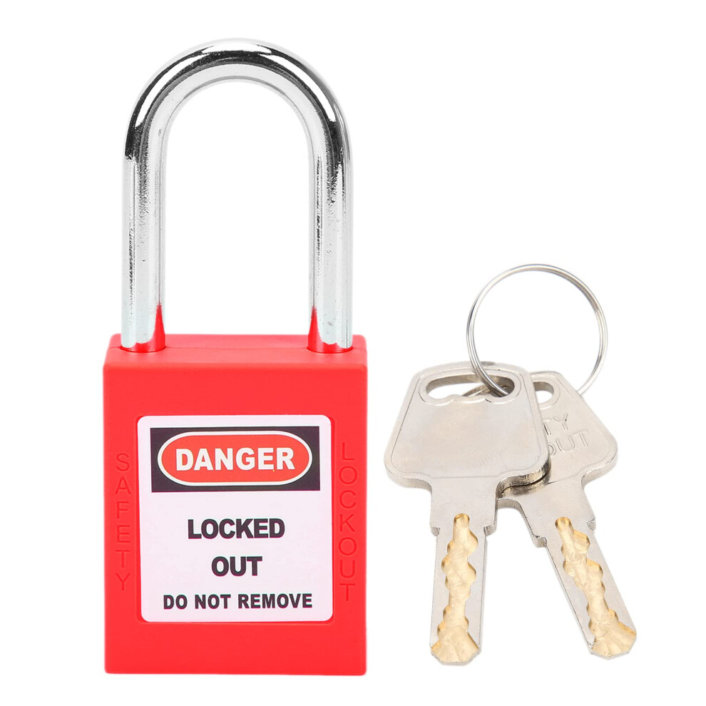 Lockout Safety Padlock 38 Mm Size Engineering Plastic And Reinforced Nylon Red For Loto Insulation Safety Lock Machinery 9189345488962