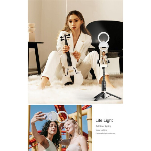 Mobiele Telefoon Schoonheid Handige Draagbare Selfie Multi-Angle Invullicht Multifunctioneel Live Invullicht, Wit 1