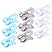 9pcs Windproof Plastic Clothes Pins with NonSlip Grip for Outdoor Drying, Camping and Travel