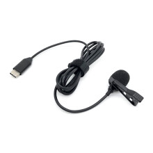 TypeC USB C Lavalier Microphone Clip Lapel Mic For Phone PC Laptop ClipOn Lavalier Mic