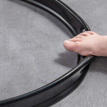 Shower Water Barrier Silicone Flexible Waterproof Threshold Strip for Bathroom DryWet Separation 100cm Black