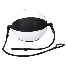 Boxing Speed Ball Leather Endurance Trainer For Boxing Kickboxing Training Ropes Included Black White