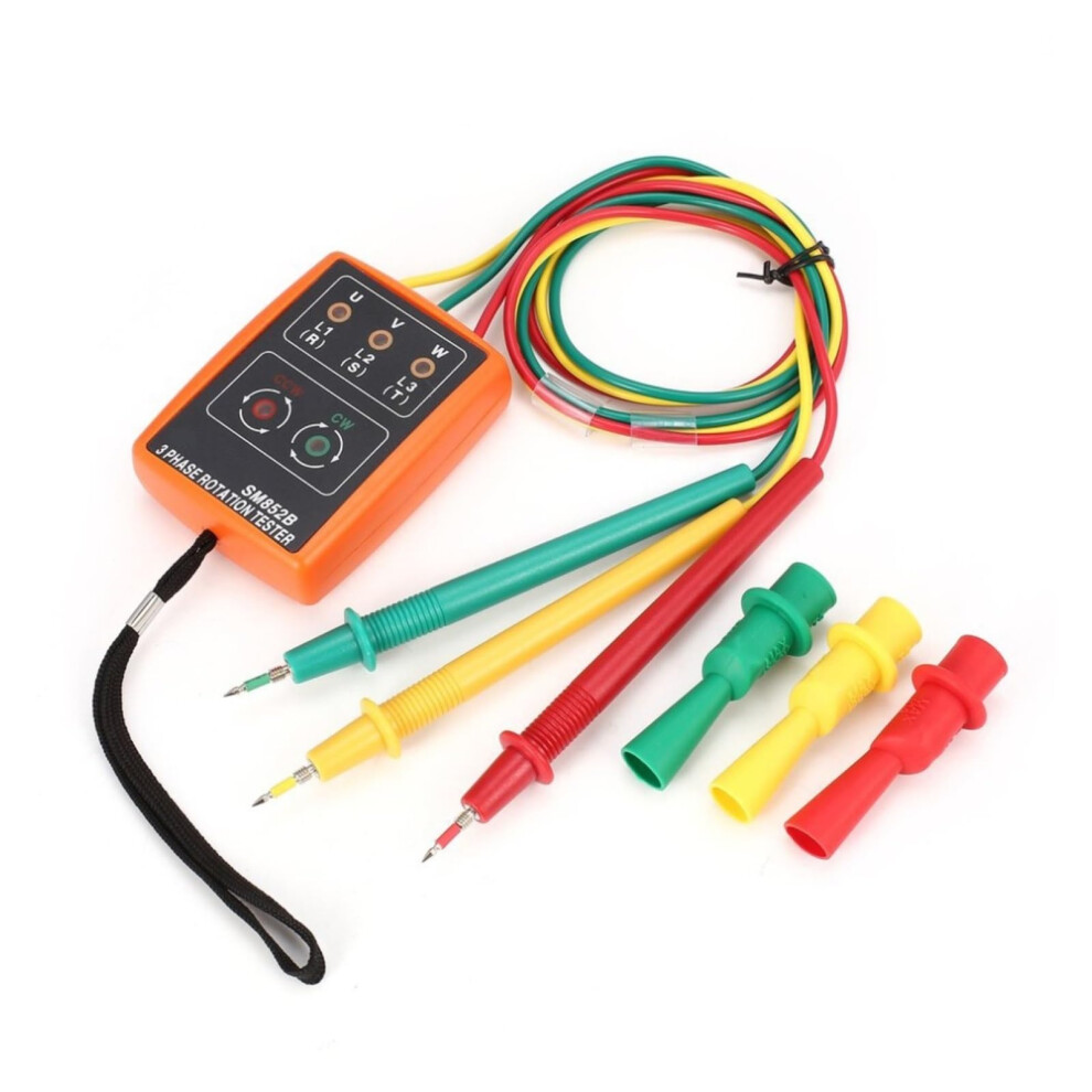3Phase Rotation Tester Digital Phase Indicator Detector Led Sequence Meter Ac Threephase Accurate Identification 9382693031662