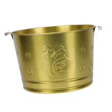 Money Incinerator Bucket Opening Stainless Steel Gold Colored Incinerator Furnace For Worship And Paper Ash Disposal