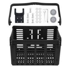 Folding Front Bike Basket Detachable Handlebar Baskets For Road And Mountain Bikes Front Rack Hanging Cargo Storage