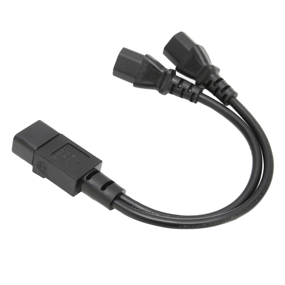 Reinforced Iec320 C14 To 2 C13 Y Cable For Monitors 2500W 7601374790561