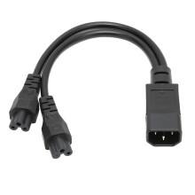 Laptop Netzadapterkabel IEC320 C14 Stecker auf doppelte IEC320 C5 Buchse 100V