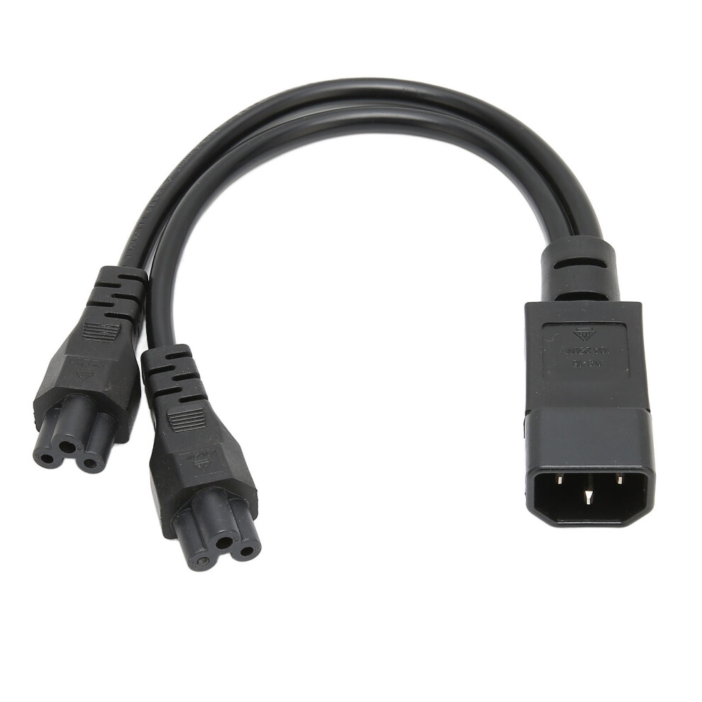 Laptop Power Supply Splitter Iec320 C14 To Dual Iec320 C5 Female Power Cord 4101374790491