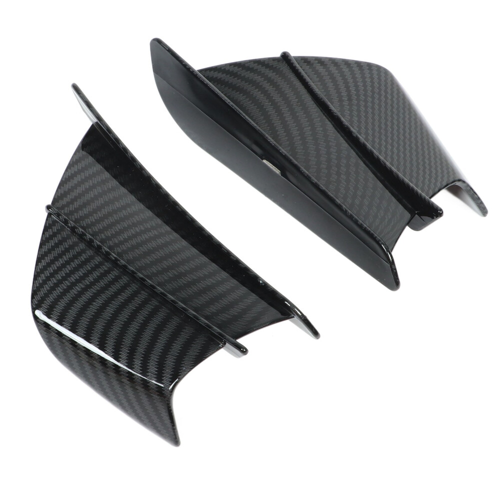 Universal Motorcycle Fairing Winglets Aero Style Abs Carbon Fiber Look 8731374790113