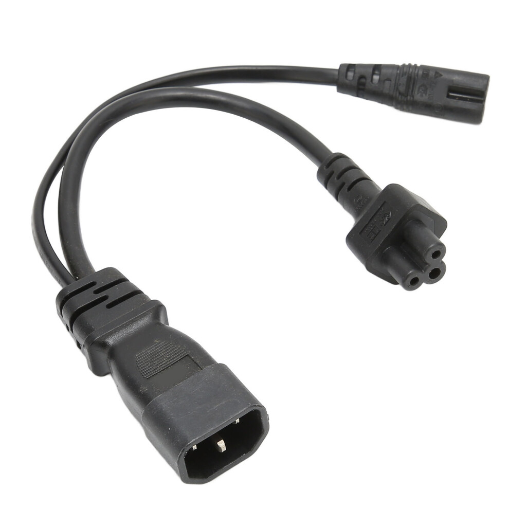 Dual Iec320 C14 To C5/C7 Power Extension Cord 1 In 2 Out 10A 250V 8751374790555