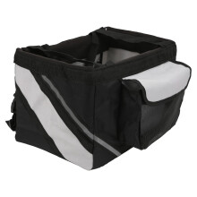 Dog Bike Basket Carrier With Inner Pad, Waterproof Pet Travel Bag, 15x11x9.8in, Safe For Small And Medium Dogs And Cats