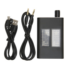 Amplificatore per cuffie HiFi con potenziamento dei bassi e interruttore di guadagno a due stadi AUX e USB Type C Guscio resistente Ampia