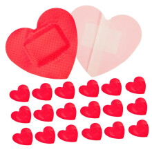 Heart Shaped Wound Bandages 100 Count Self Adhesive Breathable Skin Friendly Wound Care Patches For Bleeding Protection