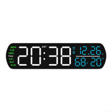 LED Digital Clock With Humidity And Temperature Readout, Dual Alarms, Adjustable Brightness, Model