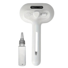 Steam Brush for Cats, Rechargeable Deshedding Tool With Water Mist, Ergonomic Grooming Brush, Shower and Home Use White