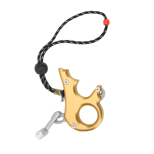 Aluminum Alloy Compound Bow Release Aid, 3-Finger Grip, Adjustable Sensitivity, Gold 2