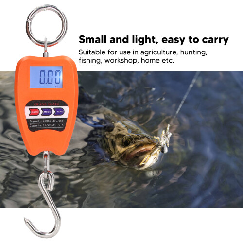 Báscula colgante digital mini 200kg ABS inoxidable LCD 2