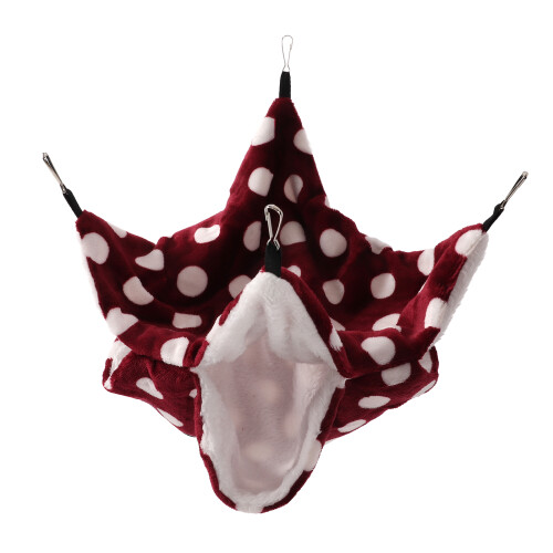 Drei-Schicht-Wärmeflanell-Hamster-Hängematte 30cm Rotes Eichhörnchenbett 1