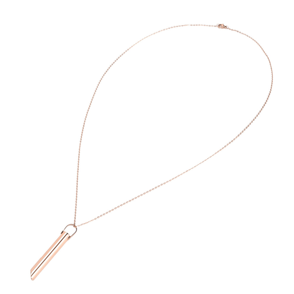 Unisex Rose Gold Stainless Steel Breathing Necklace for Stress Relief, 6.1cm Pendant