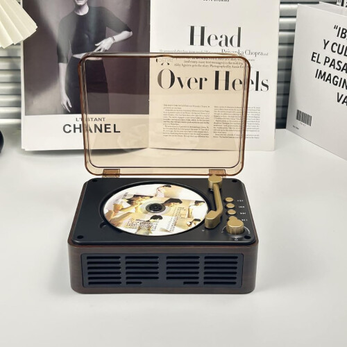 Retro CD Player For Home Use With Bluetooth Speaker Function Easy To Use Controls ABS Plastic White 2