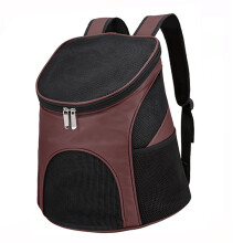 Zaino trasportino per animali domestici in tessuto a rete traspirante con finestre in rete ventilate per animali di piccola taglia, design ergonomico