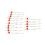 15PCS Mini Winter Eis Angelrute Top Spitze 8