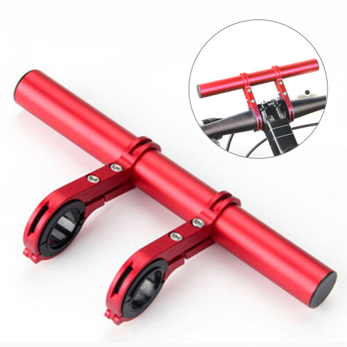 Bike Cycling Light Mount Bracket 20m Red Double Support Clip for Handlebar 1