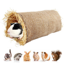 Rabbits Hideaway Hand Woven Bed House For Rabbits Natural Fiber Cozy Nest Indoor Outdoor Toy Tunnel