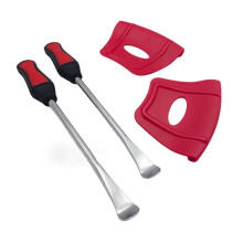 Tire Changing Lever Tool Set Alloy 1Set Spoon For Motorcycle And Bicycle Tire Kit Red Easy Grip