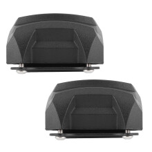 Motorcycle Bumper Guard Rubber Protector 80x55mm Black for 25mm Bars