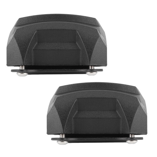Motorcycle Bumper Guard Rubber Protector 80x55mm Black for 25mm Bars