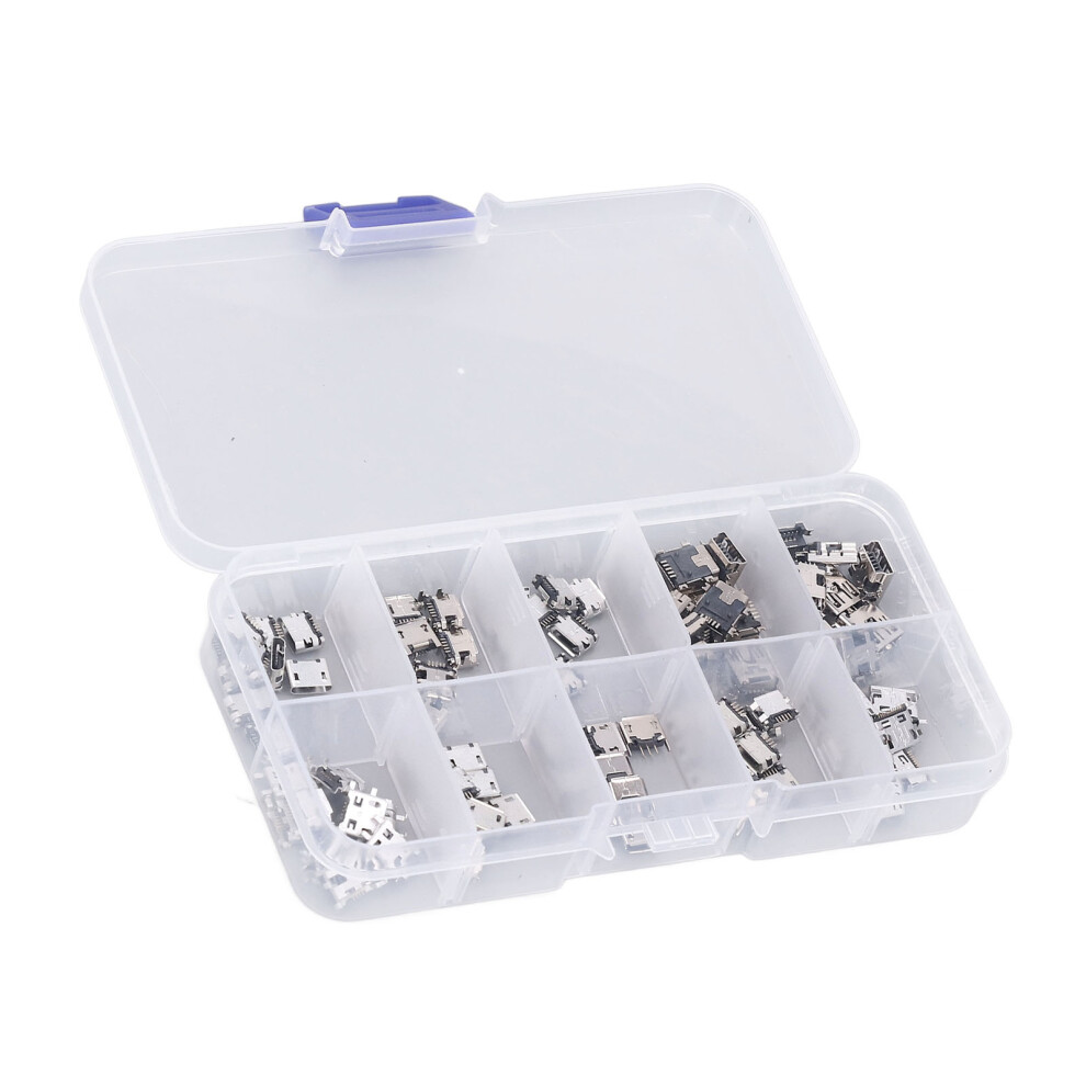 100Pcs Micro MINI USB Buchse Stecker Stecker USB