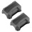 Motorcycle Bumper Guard Rubber Protector 80x55mm Black for 25mm Bars 2