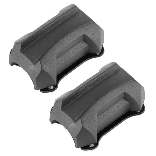 Motorcycle Bumper Guard Rubber Protector 80x55mm Black for 25mm Bars 1