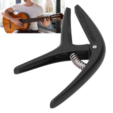 Zinc Alloy Acoustic Guitar Capo with Silica Gel Clamp 10x10cm Black