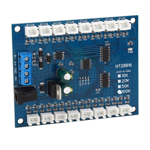 16-Channel RS485 Temperature Sensor Module -20C to +125C