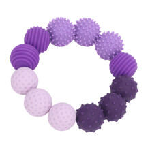 12 Stück Silikon-Stressbälle 22mm lila texturiert