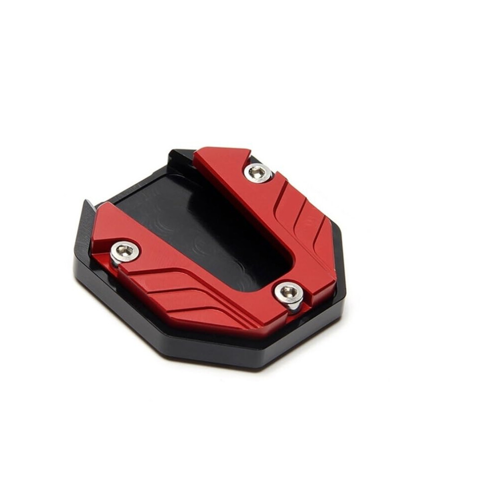 Foot Side Stand Pad Aluminum Alloy Motorcycle Kickstand Extender Foot Pad Extension Red 9382693141699