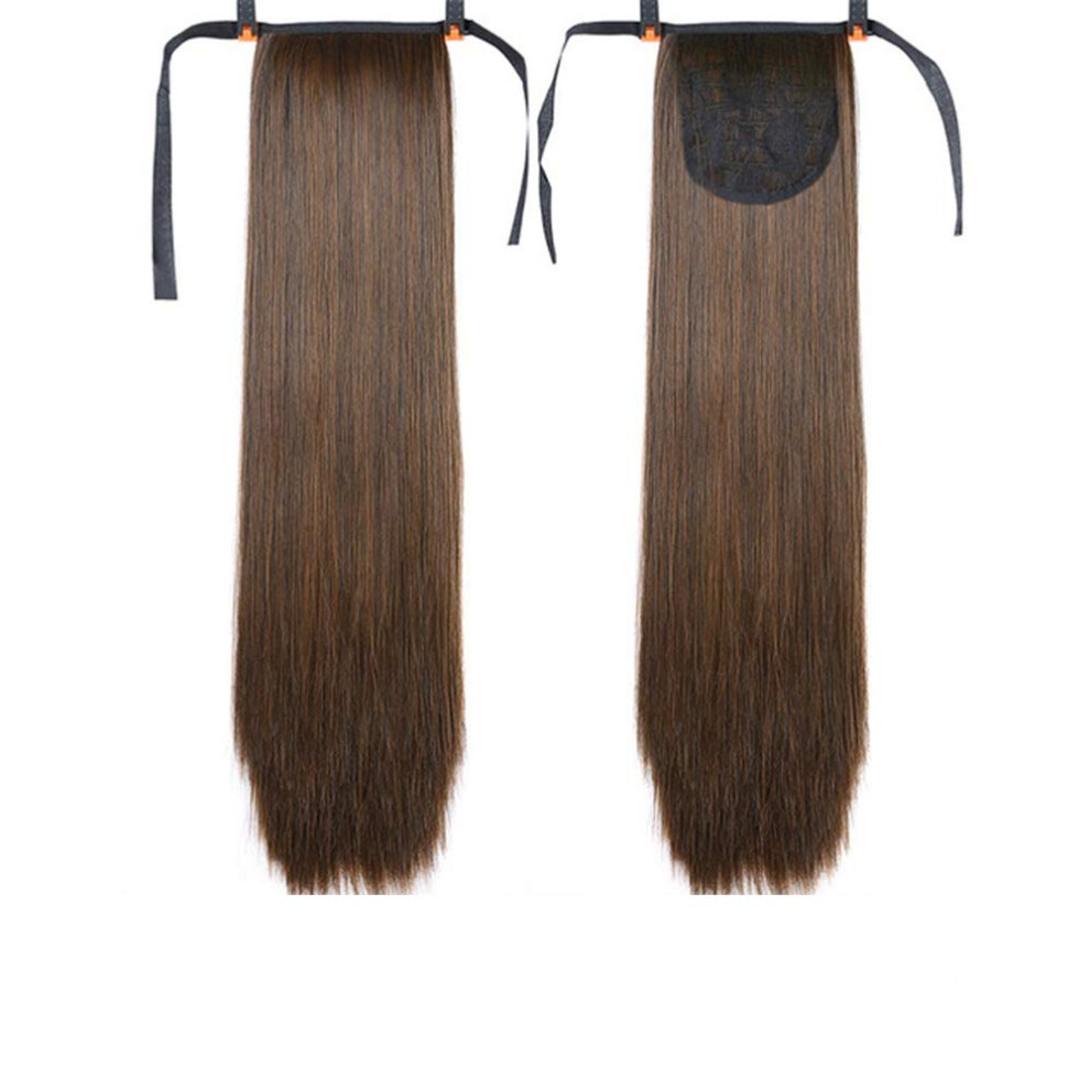 Unisex Wig Piece 1838 Inch Straight Drawstring Ponytail Synthetic Hair Clipin Ponytail Extension 24 Inches Model
