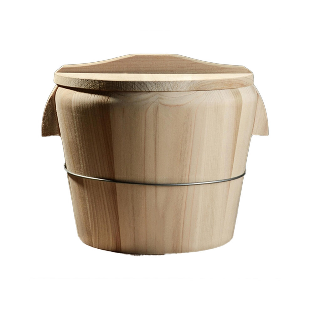 Kitchen Tool Portable Natural Wooden Steaming Rice Bucket With Lid Steamed Rice Canteen Restaurant Steamer 6033464630555