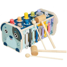 Hand Klopfen Klavier Xylophon Holz Kinder Spielzeug Tier Hund 8 Verschiedene TöNe mit Musik FrüHe Erziehung Geschenk für Kinder