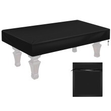 Capa de Mesa de Bilhar 8 PéS com CordãO DuráVel Capa de Mesa ImpermeáVel para Mesa Retangular, Preta