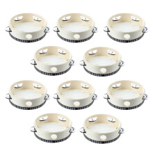 10 Pcs 6 inch Musical Tambourine Tamborine Drum Round Percussion Gift for KTV Party