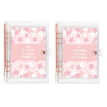 2PCS Carpeta de DesafíOs de 100 Sobres Forma FáCil y Divertida de Ahorrar 5, 050 - Carpeta de DesafíOs de Ahorro, Carpeta de Presupuesto