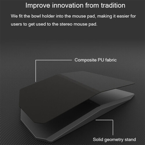 Solid Geometry Mouse Pad Large Size Composite PU + ABS Hard Mouse Wrist Pad to Prevent Wrist Damage Office Game Mat 2