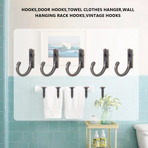 100Pcs Vintage Hat Coat Door Hooks Wall Mounted Zi 2