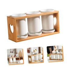 1 Set Chopstick Holder Utensil Organizer Cutlery Silverware Organizer Flatware Organizer for Drawer Wooden Utensils