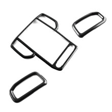 Center Console Navigation Air Outlet Vent Frame Trim Cover for Ranger 2023 2024 ABS Carbon Fiber (12 Inch)